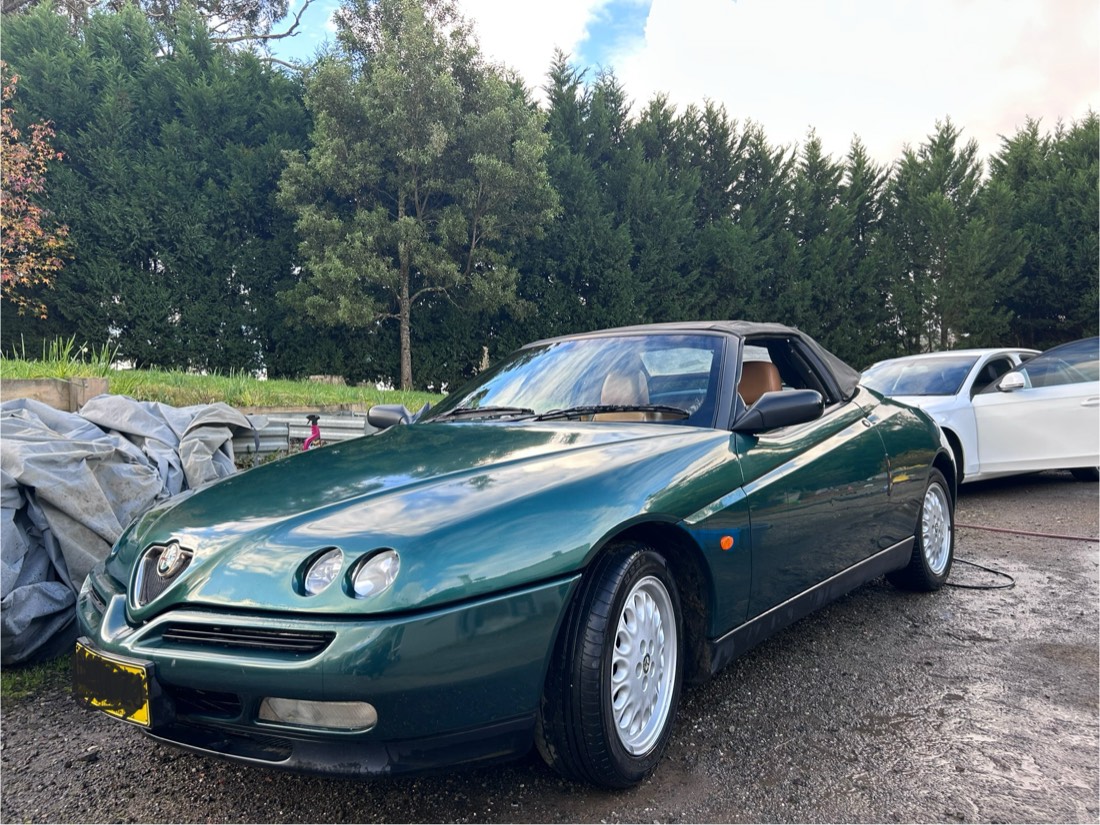 Classic Alfa Romeo convertible detailed to a high gloss