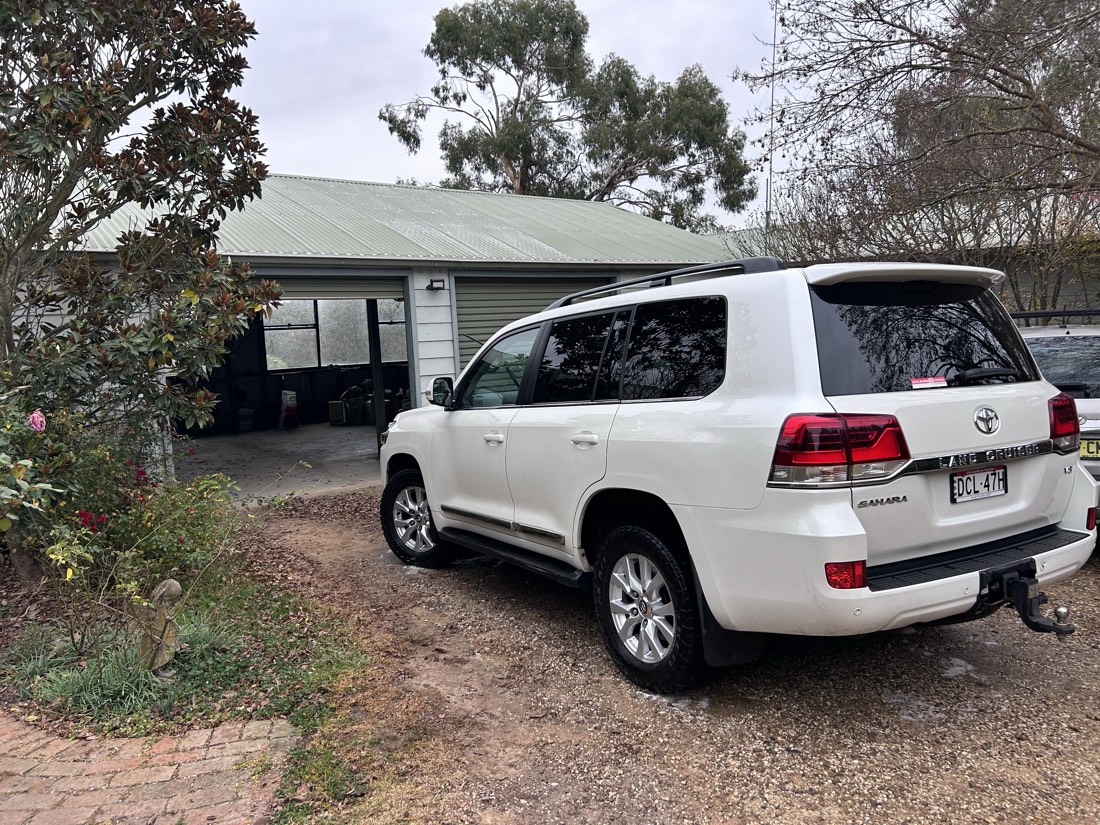 Detailed white Toyota LandCruiser